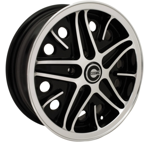 SSP Cosmic wheel 5.5x15'' ET20 5x112 schwarz / poliert mit ABE: Bus T2 (1968-1979), Bus T3 (1980-1991), Brasilien Kombi (1997-2014)